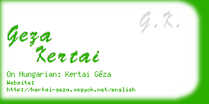 geza kertai business card
